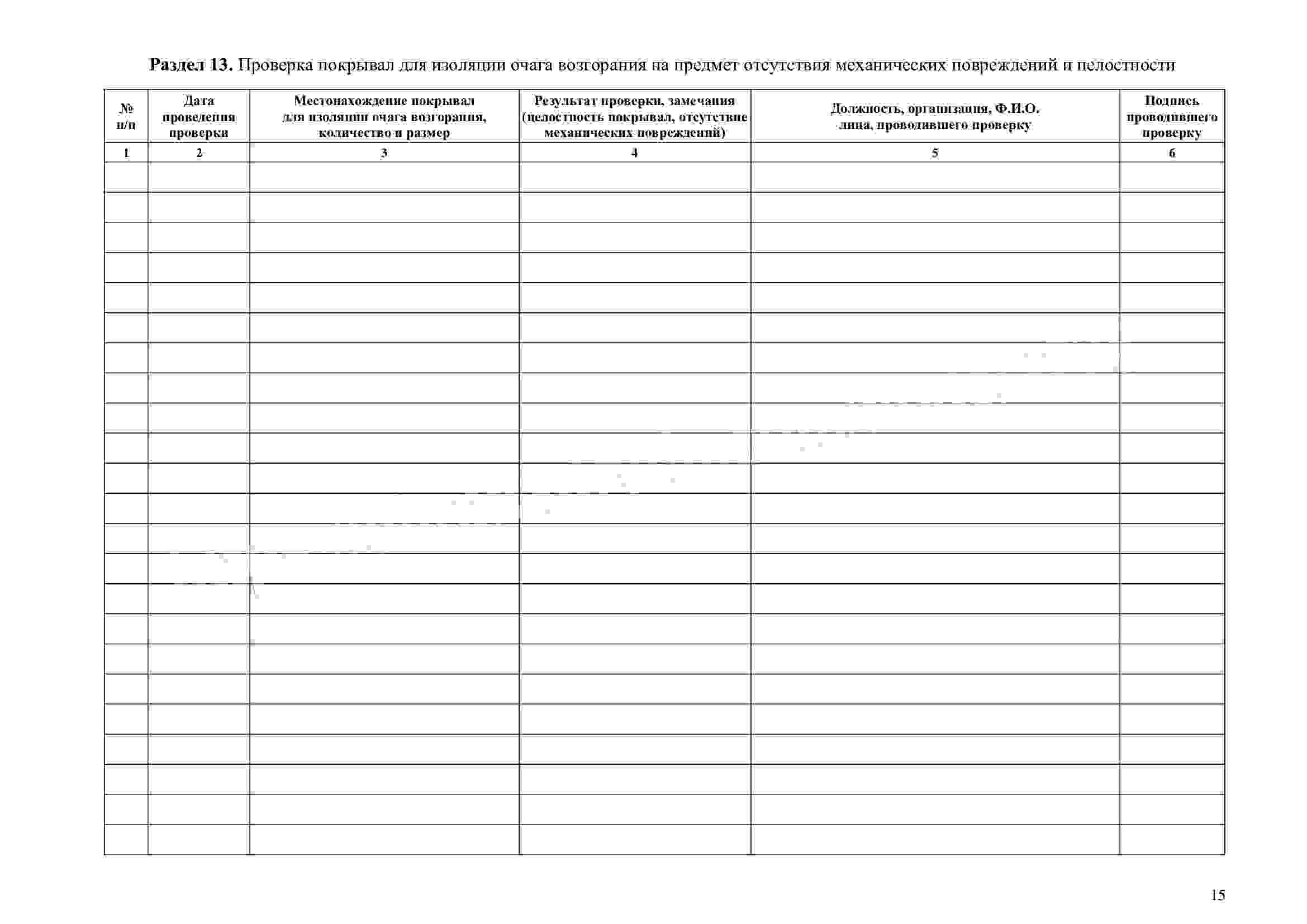 журнал эксплуатации систем противопожарной защиты образец