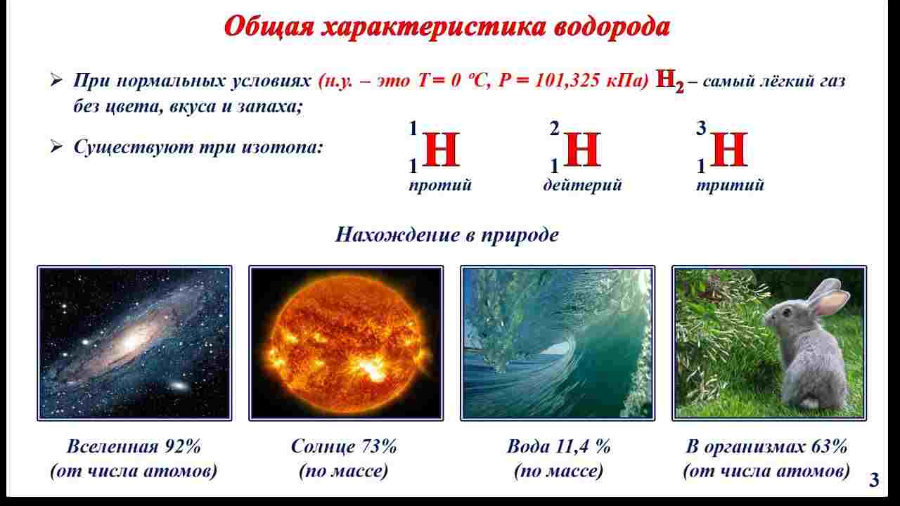какое вещество находится в водороде