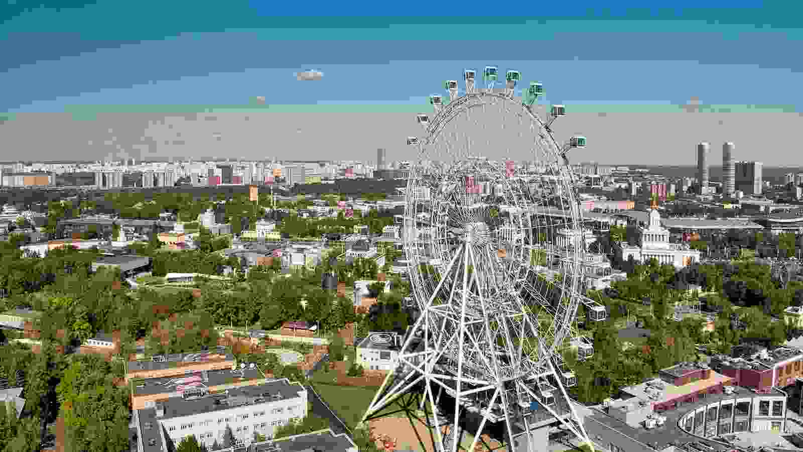 колесо обозрения вднх высота колеса