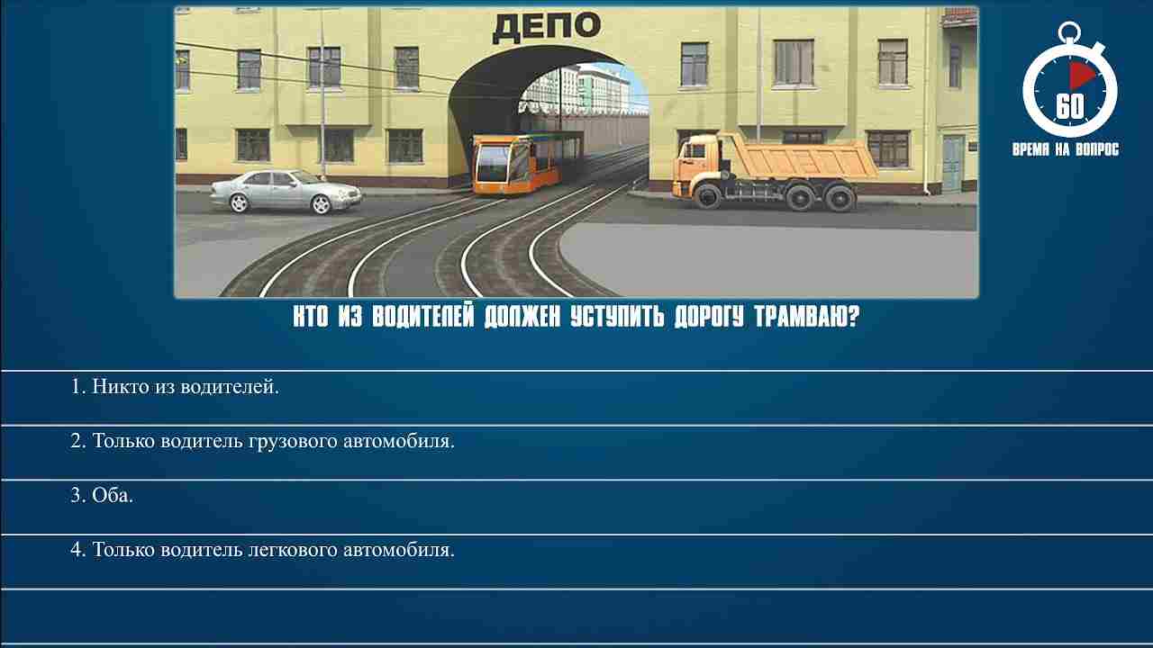 кто из водителей должен уступить дорогу трамваю