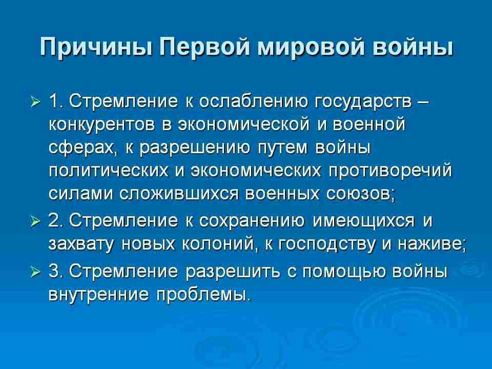 начало первой мировой войны дата