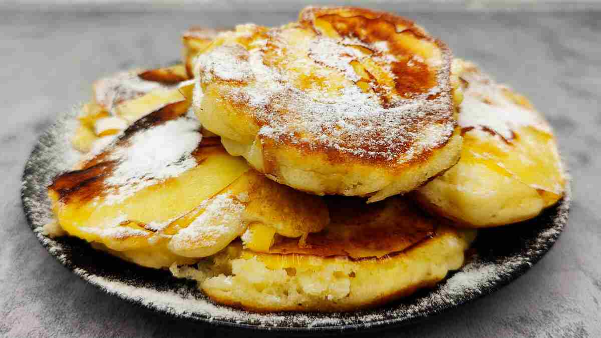 оладьи из яблок на сковороде простой рецепт