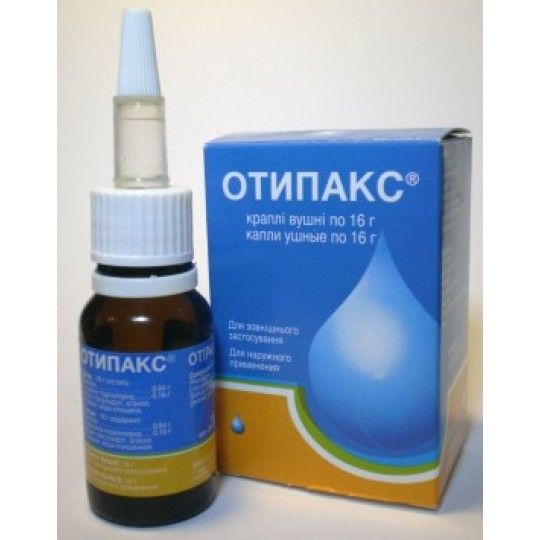 отипакс при боли в ухе