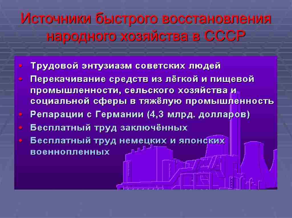 охарактеризуйте послевоенное состояние народного хозяйства ссср