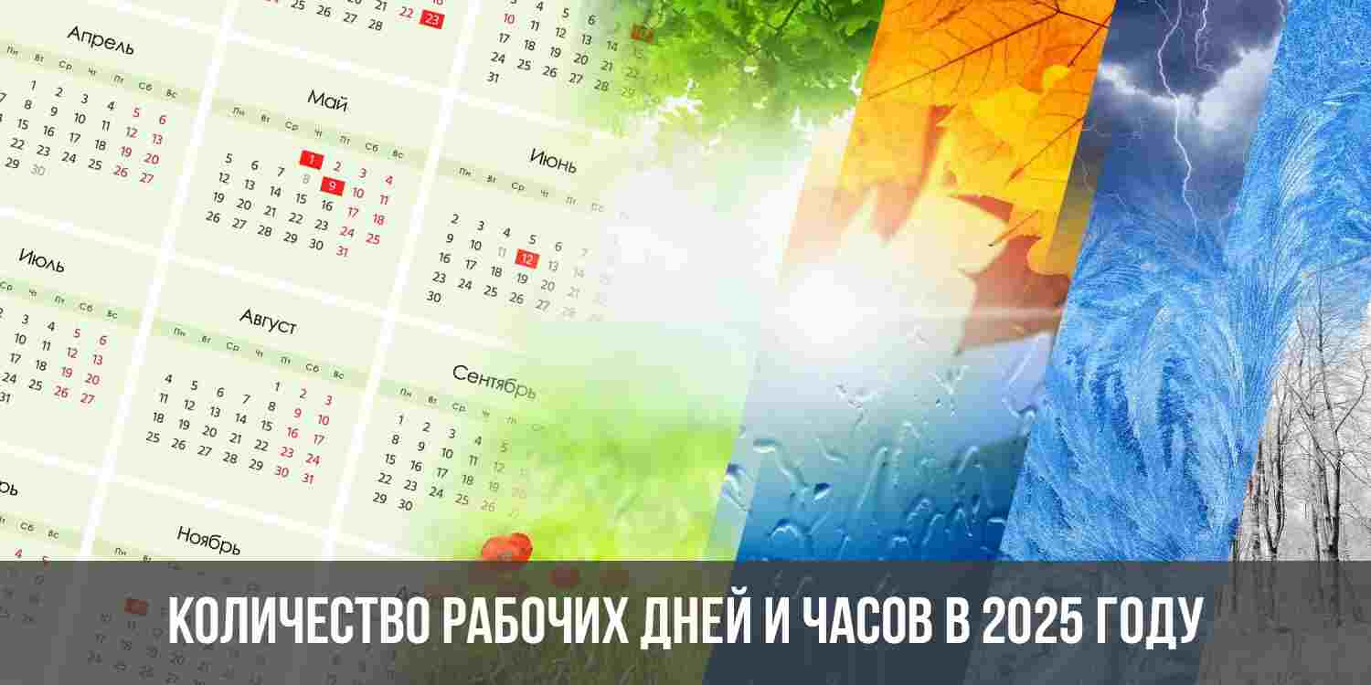 среднемесячное количество рабочих часов в 2025 году