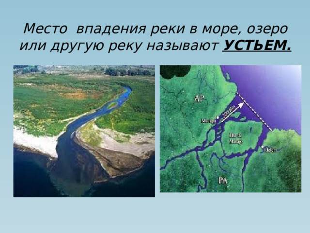 место впадения реки в море