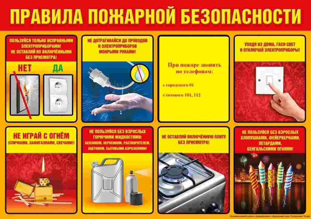 основные правила пожарной безопасности в быту