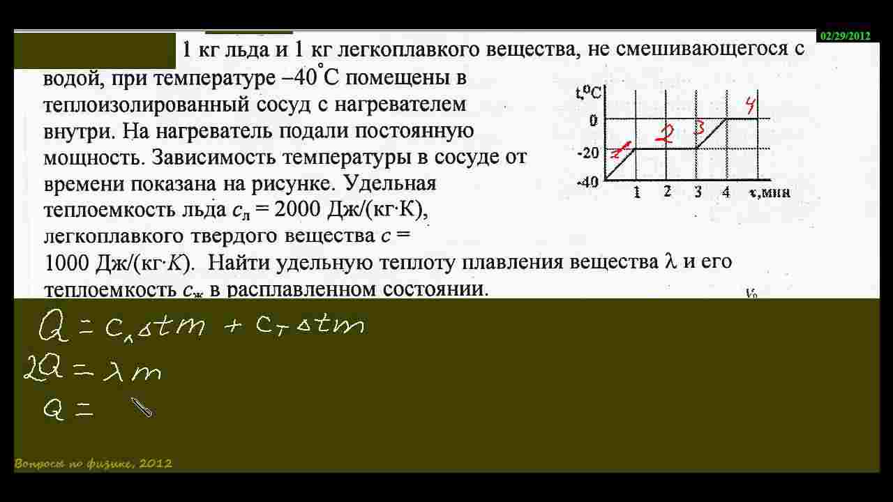 расчет количества теплоты уравнение теплового баланса