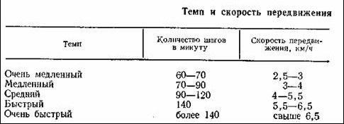 средняя скорость человека при ходьбе км ч