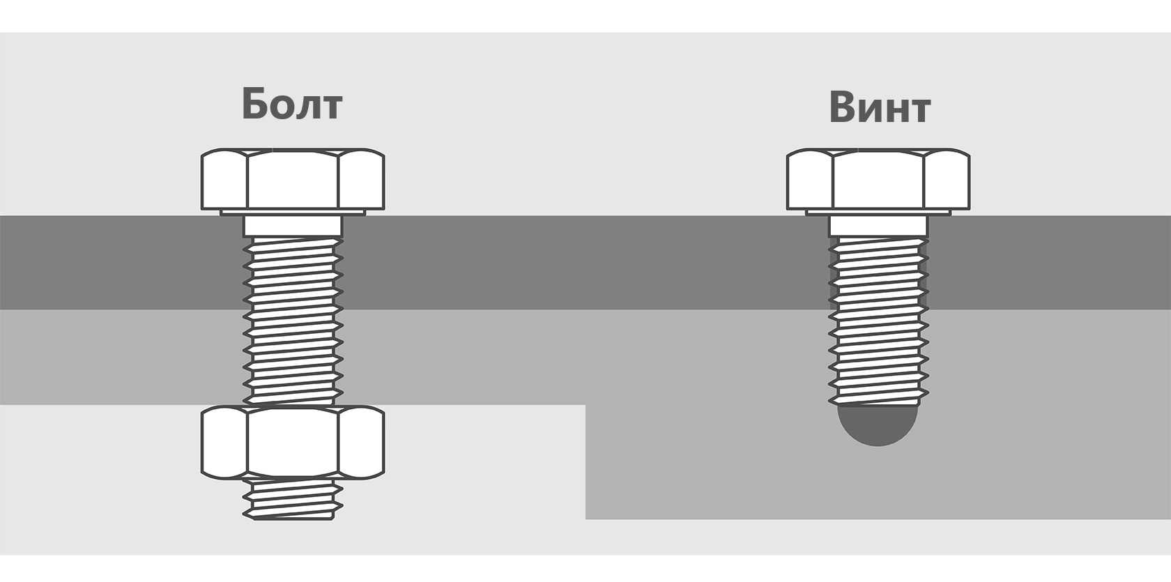 чем отличается болт от винта