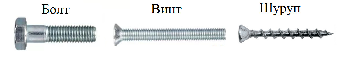 чем отличается винт от болта